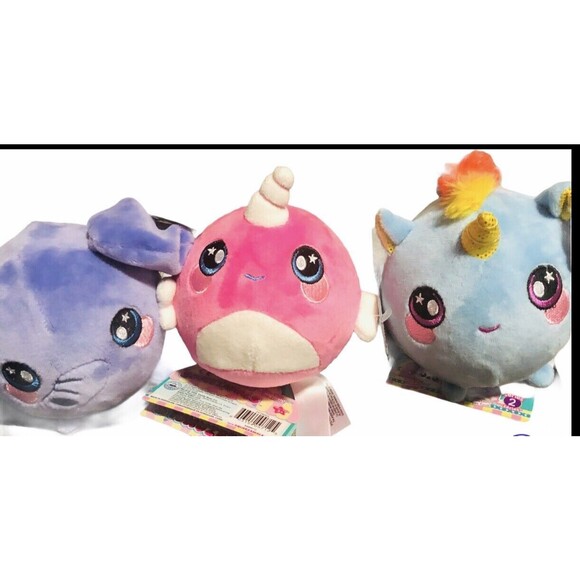Squeezamals #5 Plush Series 2 Scented Slow Rise Ellie Narwhal Beatrice Sam Shark - Picture 3 of 8